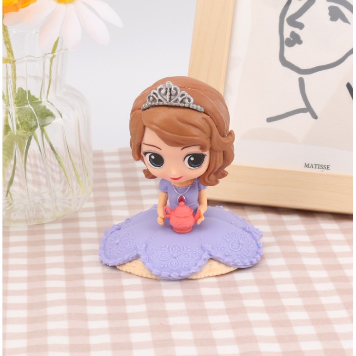 Công chúa dáng ngồi trang trí bánh sinh nhật (nhựa dẻo), công chúa trang trí