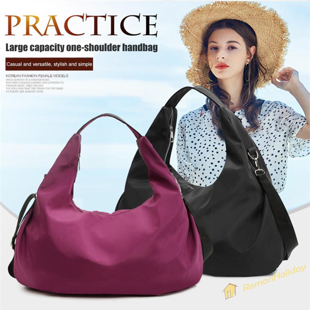 【On Sale】Casual Solid Color Handbag Oxfold Women Large Capacity Shoulder Tote Bag