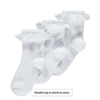 set 3 đôi tất ren nơ trắng Auth bé gái (3 mẫu)