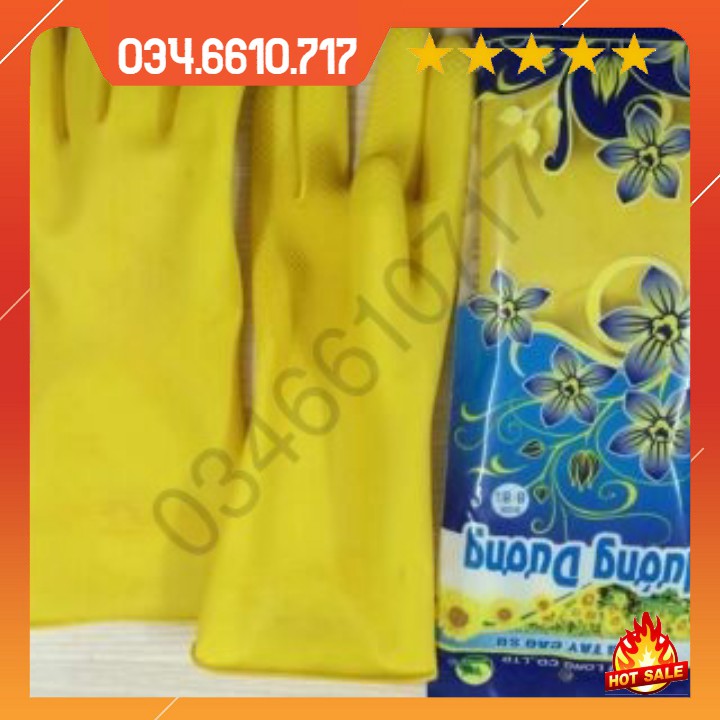 Gang tay, bao tay cao su rửa chén, bát hiệu hướng dương