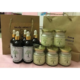 Combo đông y gia truyền + bột rửa mặt đông y Thảo Mộc Linh tái tạo da