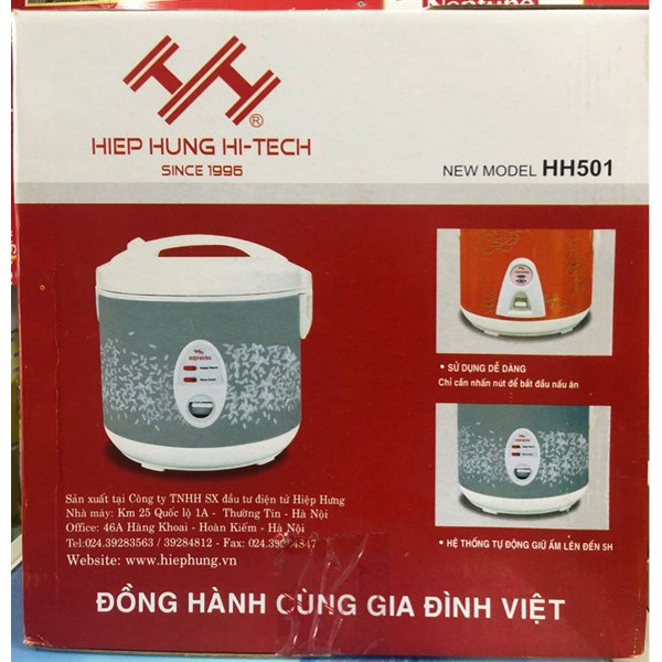 Nồi cơm điện Hiệp Hưng vung gài 1,2L 500W HH501V