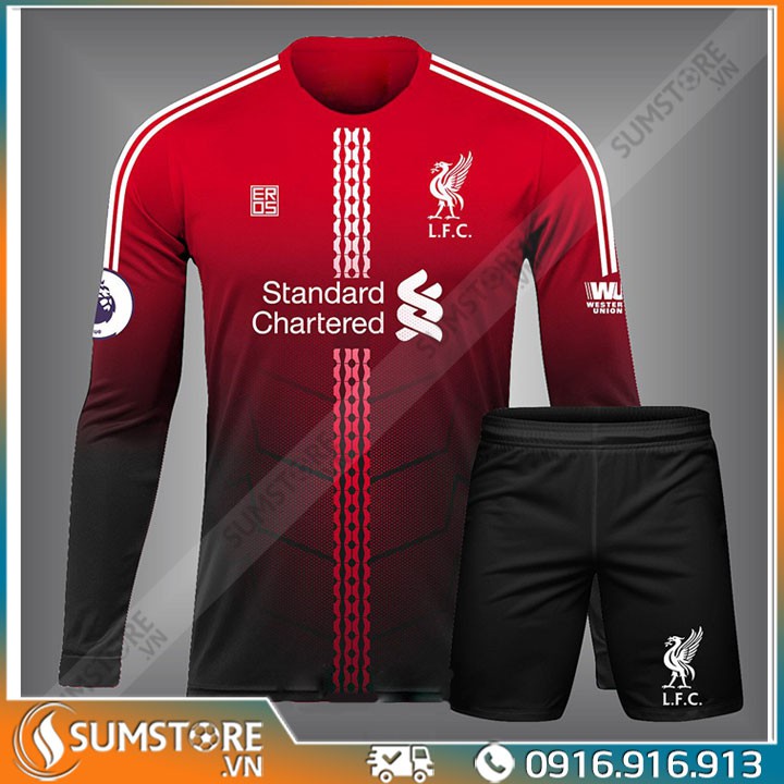 Bộ Đồ Thể Thao Bóng Đá CLB Liverpool S02 Dài Tay Độc Lạ – Vải Thun Lạnh Thái Cao Cấp