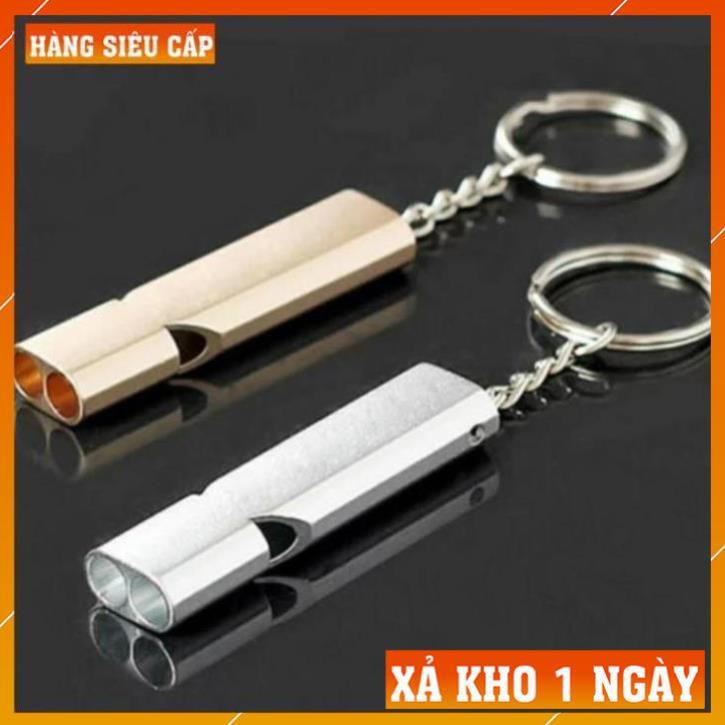 [FreeShip – Xả Kho 1 Ngày]  Còi Đa Năng - Còi Sinh Tồn Ống Kép Móc Khóa Kim Loại | BigBuy360 - bigbuy360.vn