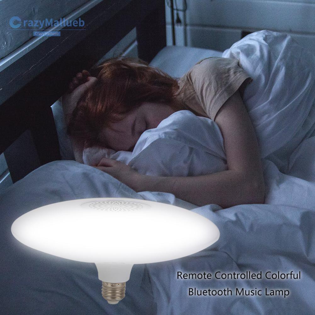 Crazymallueb❤30W RGB Bluetooth Music Light Bulb Ceiling Lamp RC Colorful Home Decor Lamp❤Lighting