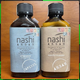 🇮🇹Nashi-Italia🇮🇹 Dầu gội xả chống rụng và kích thích mọc tóc Nashi Argan Energizing Hairloss Capixyl 200mlx2 a fj