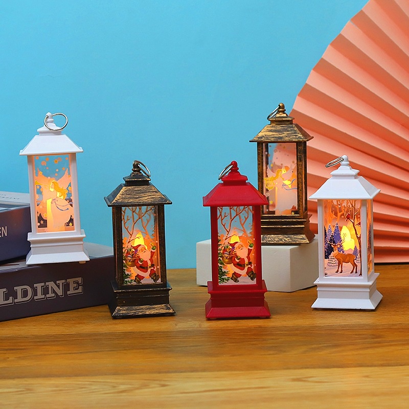 Đèn Ngủ Trang Trí Giáng Sinh Hình Ông Già Noel Christmas Wind Lamp Candlestick Light Small Hanging Night Light Christmas Decor For Home Bedroom Christmas Ornament Santa Claus Xmas Party Decoration Lights Gift for Kids