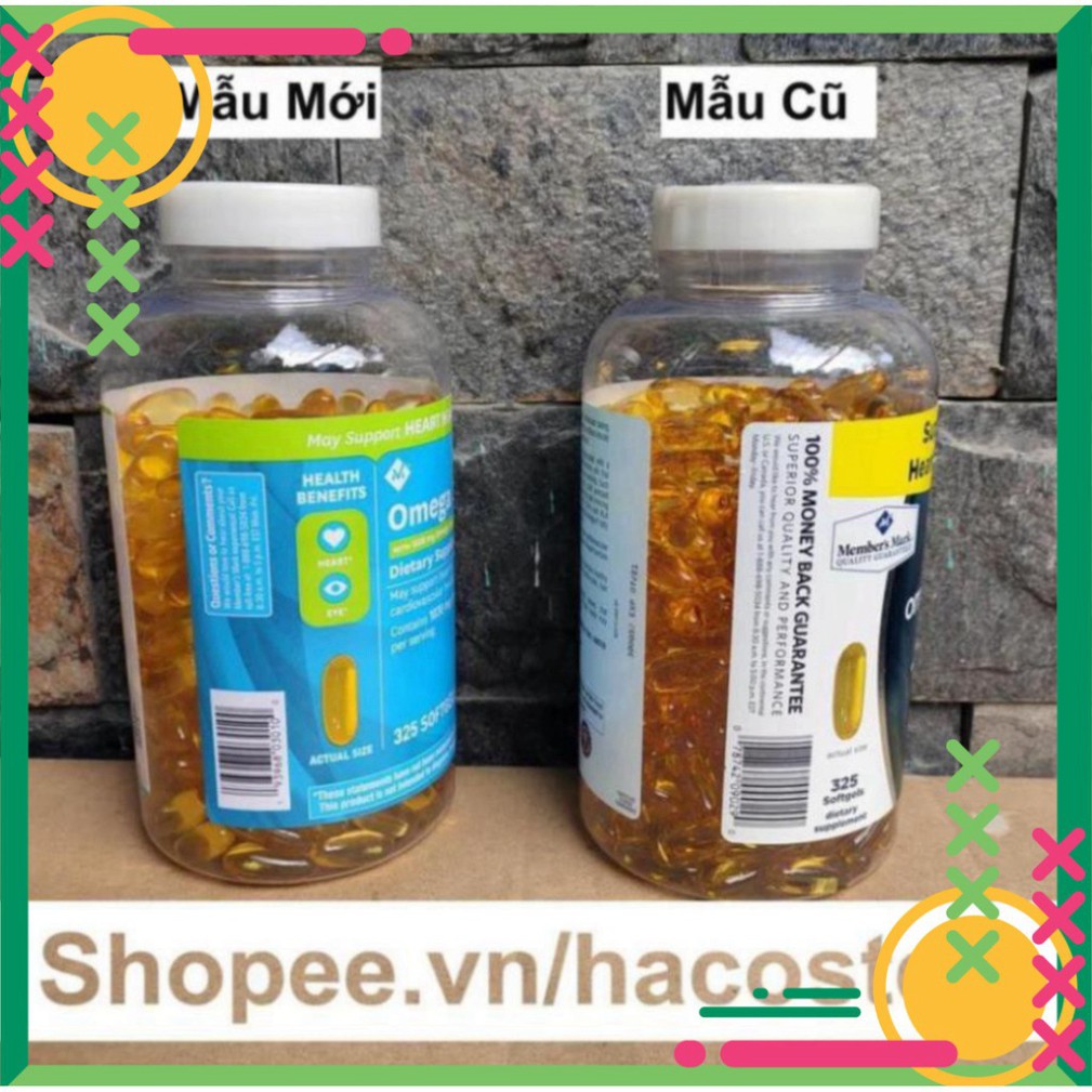 SIÊU GIẢM GIÁ ( KIBO ) Viên uống Member's Mark Omega 3-6-9 Supports Heart Health 325 viên của Mỹ omega 369 SIÊU GIẢM GIÁ