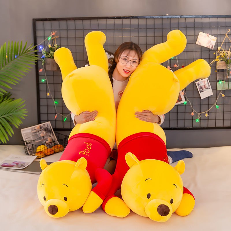 Đồ chơi sang trọng Pooh, búp bê gấu dễ thương, gối dài mềm mại, êm ái dành cho trẻ em, quà tặng ngày bé gái