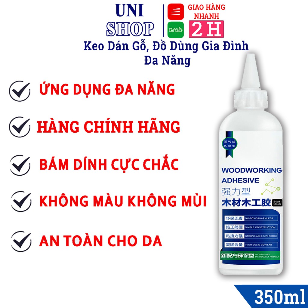 Keo dán gỗ, keo siêu dính đa năng, keo dán đồ gỗ, dán đồ thủ công 350ml - Uni Shop