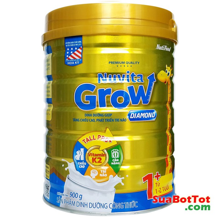 (HOÀN 10%) Sữa Nuvita Grow Diamond 1 + 900G