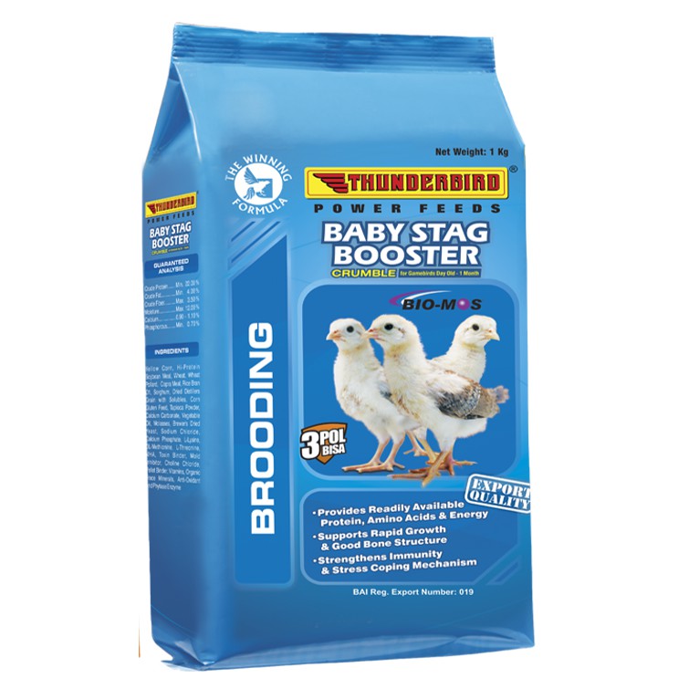 Baby Stag Booster - Thức ăn cho gà con 1 tháng tuổi - 1 bịch 1kg