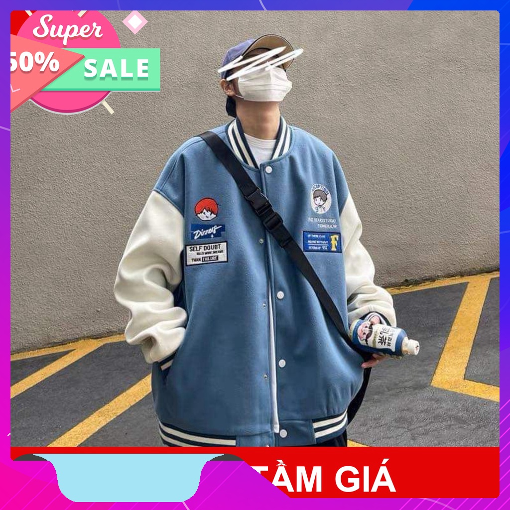 Áo khoác bomber nỉ IN DINER form rộng Unisex Áo bomber nỉ Cardigan trần bông  trẻ