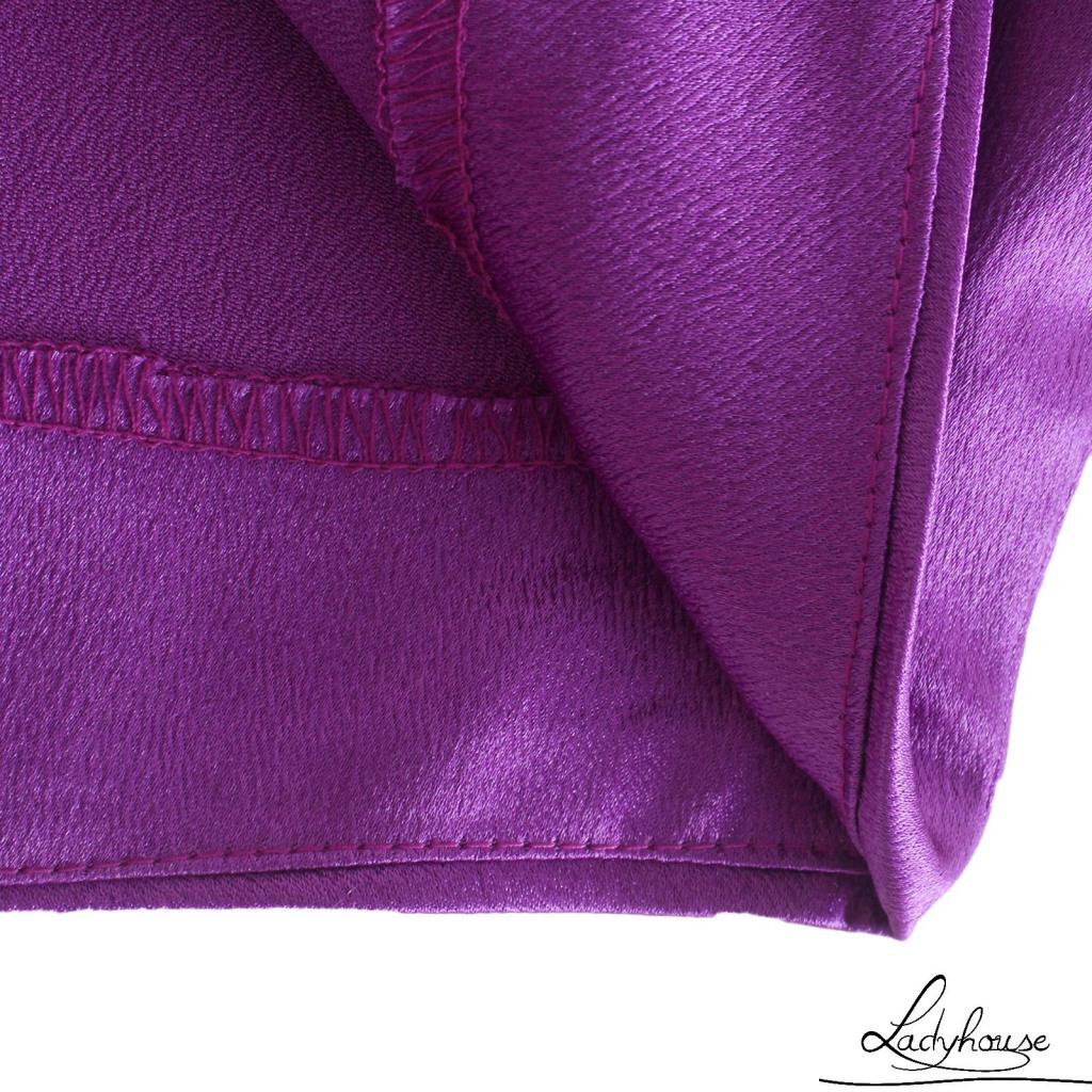 Chân váy chữ A mini bằng satin màu sắc đơn giản thích hợp cho nữ