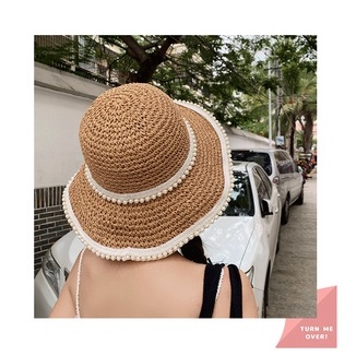 Mũ Cói Rộng Vành Chống Nắng Thiết Kế Đục Lỗ Thoáng Khí Thời Trang Đi Biển Mùa Hè Cho Nữ