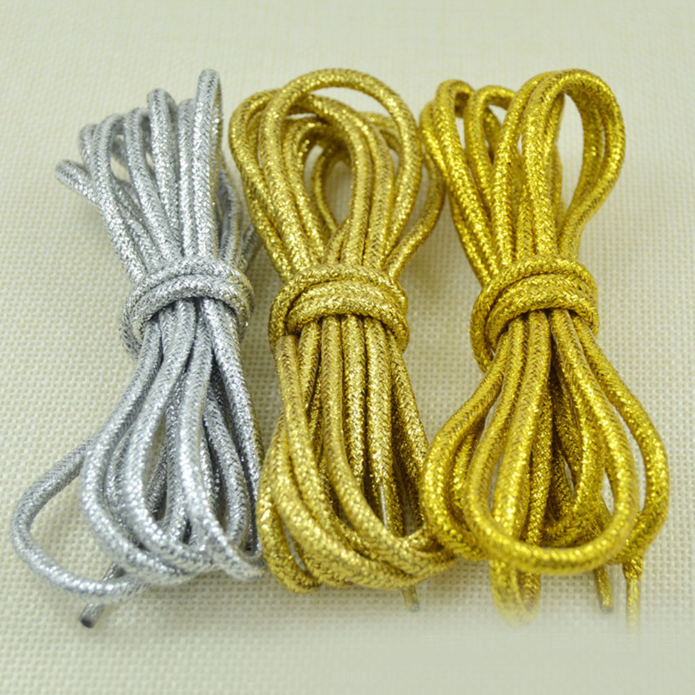 2pcs Cool Fashion Magic Phản Quang Leather Shoe Laces Light Round Shoelace