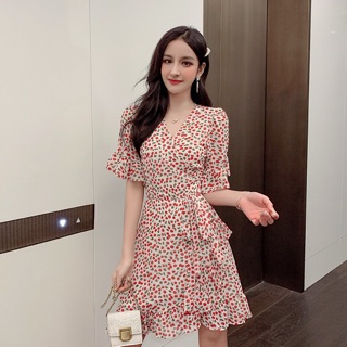 VÁY HOẠ TIẾT❤️FREESHIP❤️GIẢM 20K KHI NHẬP [AOKHOAK102] VÁY HOẠ TIẾT TAY BÈO HÀNG QUẢNG CHÂU CAO CẤP