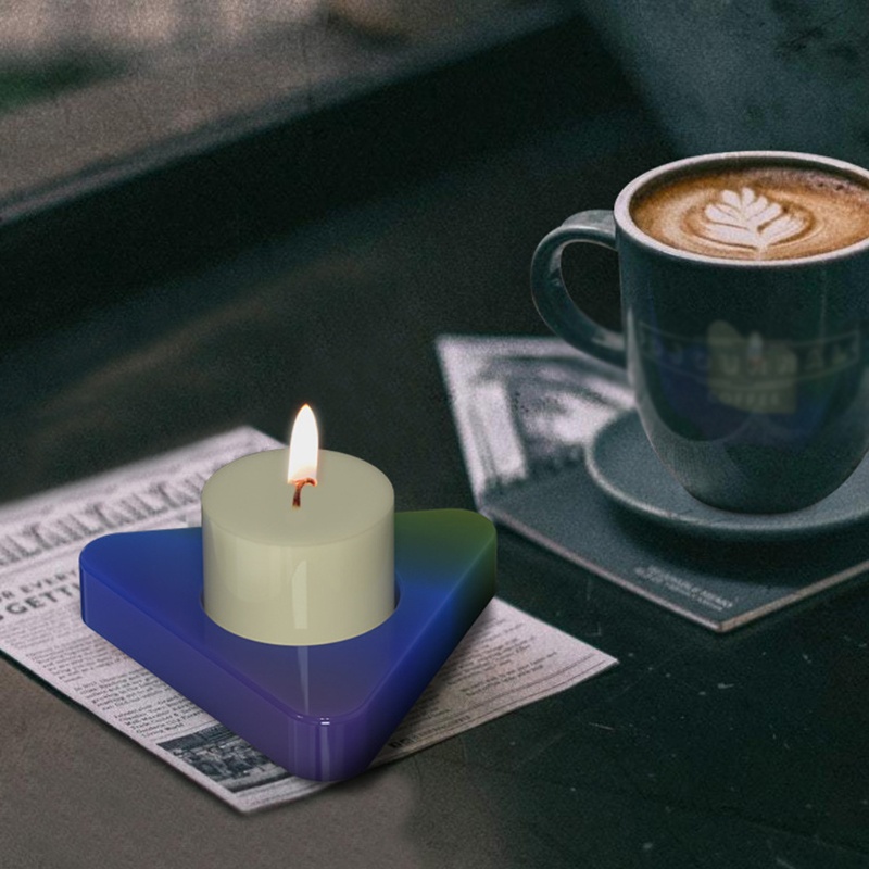 Khuôn Silicone Làm Giá Đỡ Nến Hình Tam Giác DIY