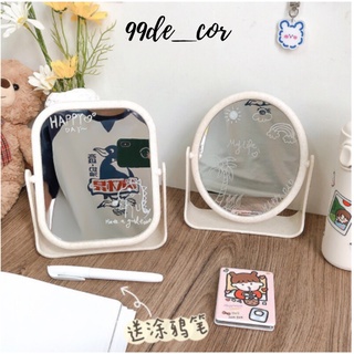 Gương để bàn đế gỗ -99de_cor-