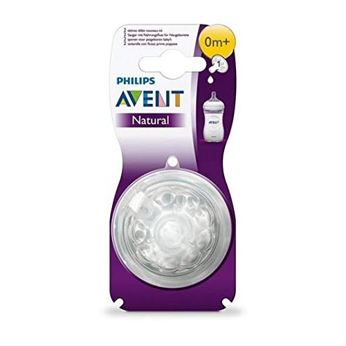 [Bill Mỹ] Núm ti Avent/ Núm Ty Phillip Avent cho Bình Sữa Avent Natural Cổ Rộng Màu Tím