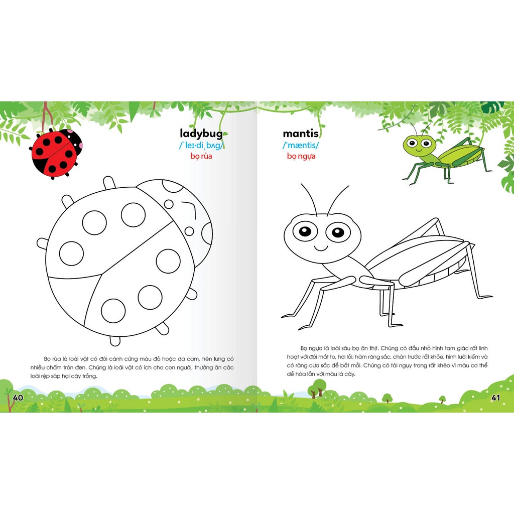 Sách - Colouring 365 ngày Tô màu - KHÁM PHÁ THẾ GIỚI PHÁT TRIỂN TRÍ TUỆ - Động vật hoang dã,Khủng long,Bò sát...(Tập 2)