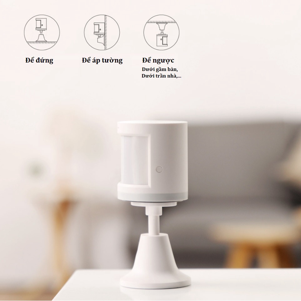 Bộ 4 Cảm biến chuyển động Aqara Motion Sensor RTCGQ11LM - Góc quét 170 độ rộng, Hỗ trợ Apple HomeKit - Cần có Hub Aqara