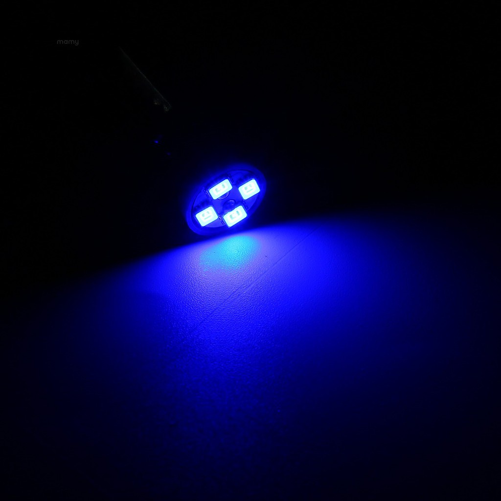 Set 10 Đèn LED T10 W5W 194 2825 4SMD Ánh Sáng Xanh Dành Cho Ô Tô