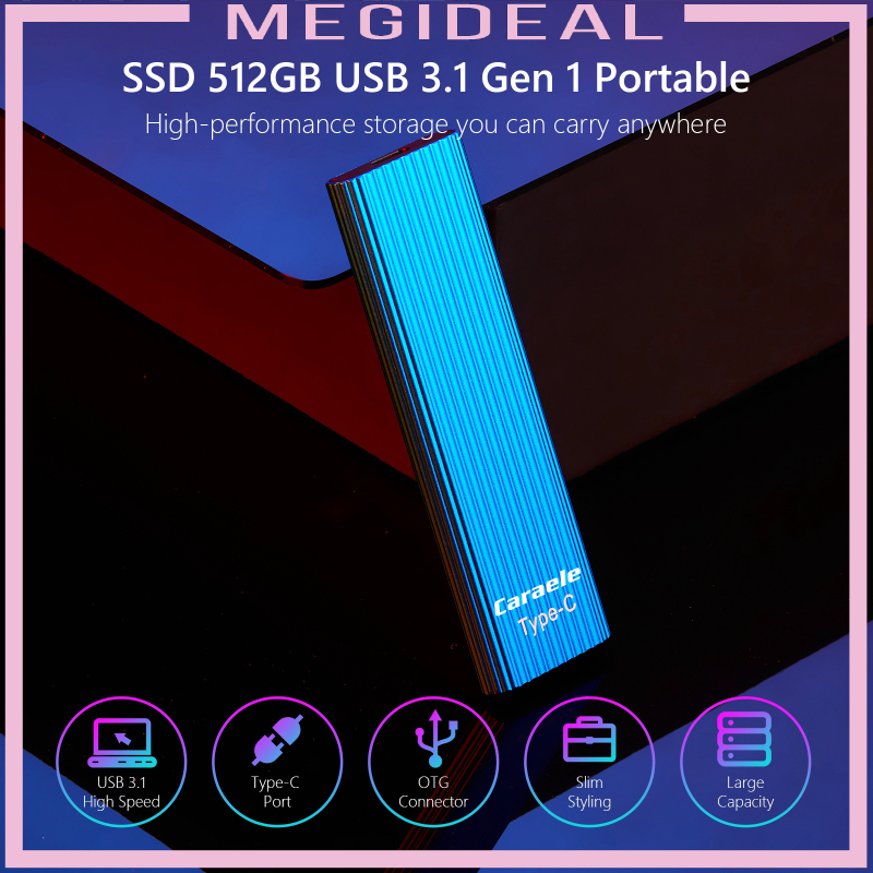 Ổ Cứng Ssd 500gb Sang 430mb / S Usb 3.1 Gen-1 Usb-C Kích Thước C 10.7x3.2cm / 4.2x1.26 Inch