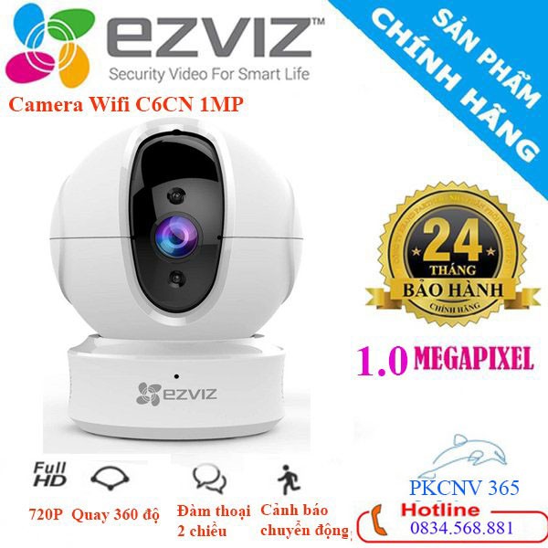Camera IP Wifi Ezviz C6CN 720P Hàng chính hãng BH 2 năm