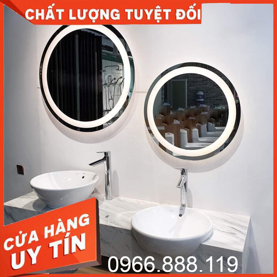 Gương Tròn Gương Treo Tường Viền LED Ánh Sáng Trắng Sang Trong Cao Cấp D50