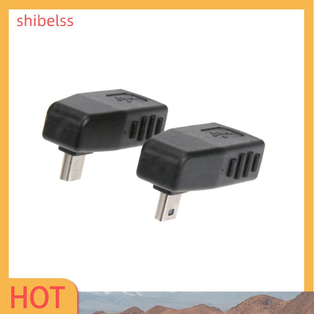 Shibelss Vehicle Mini USB Male to Female T Type Adapter Mini USB 5Pin Audio Adapter