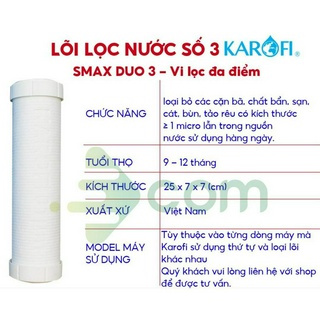 Combo lõi lọc thô Karofi 1,2,3