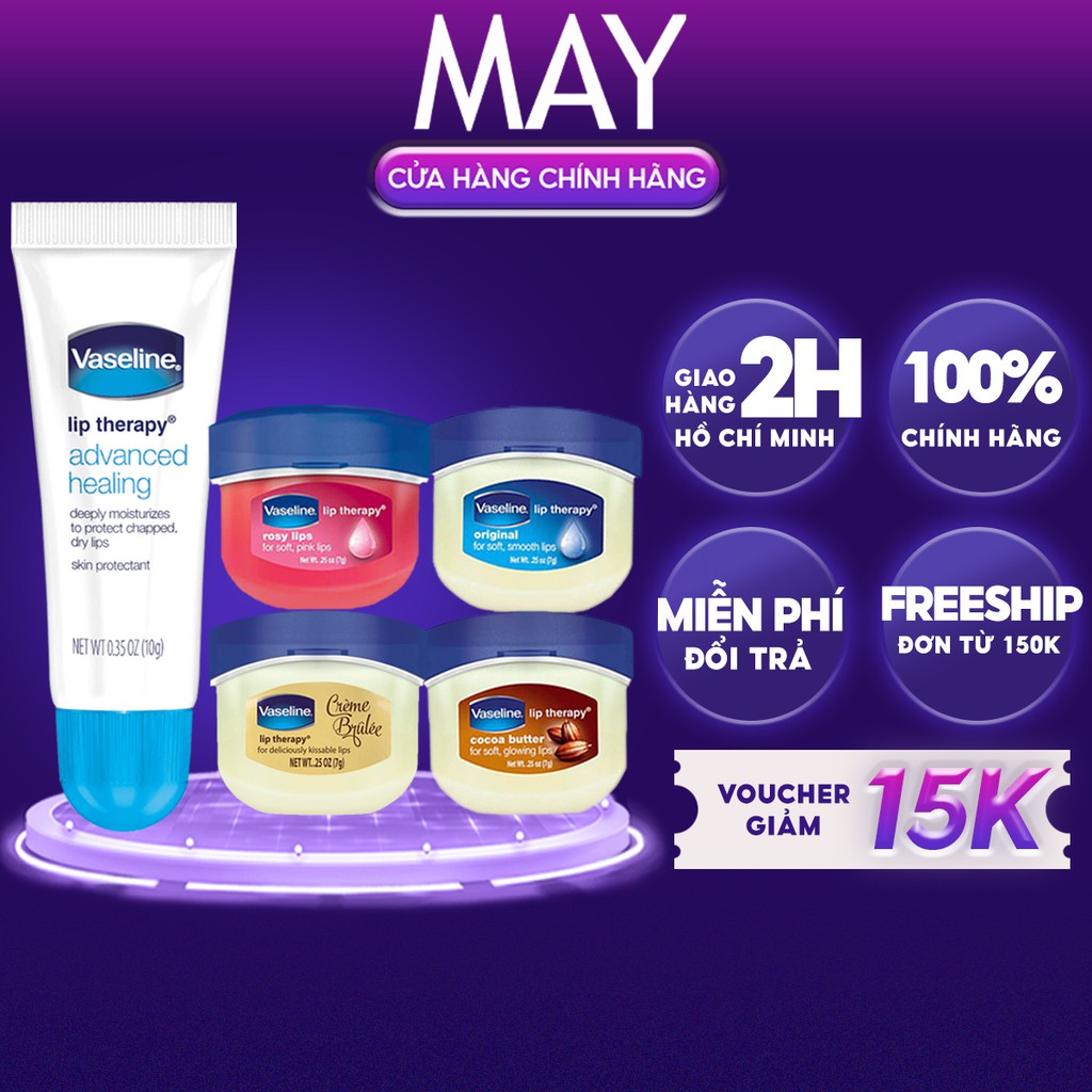 Sáp Son Dưỡng Môi Vaseline USA Mang Lại Làn Môi Mềm Mọng Tức Thì 7g / 10g