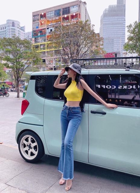 Áo ba lỗ croptop trơn nhiều màu ( len tăm ) | BigBuy360 - bigbuy360.vn