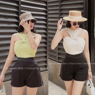 Áo cổ xoắn SN chất thun xốp mềm mịn co giãn 4 chiều lên From tôn dáng