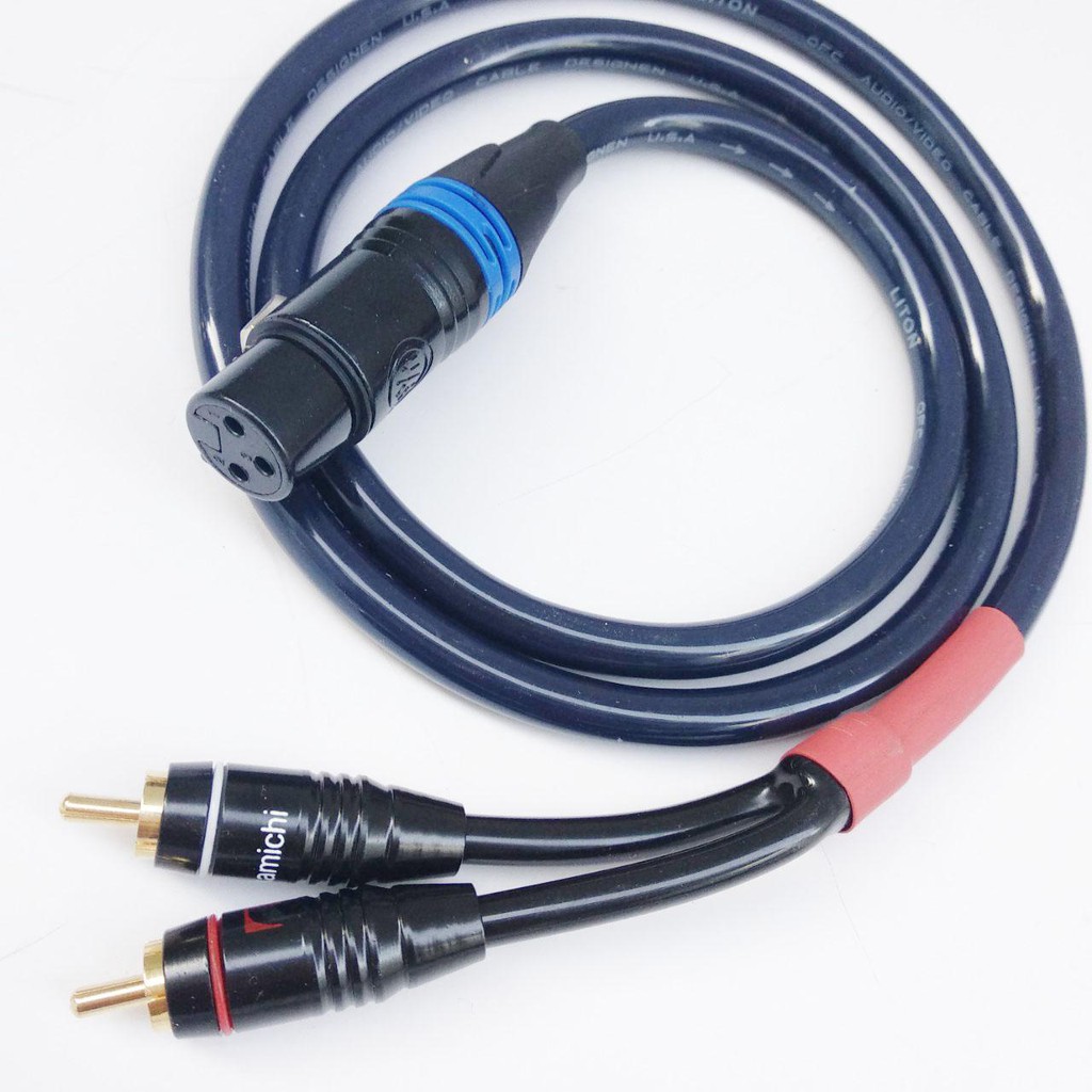 Dây 1 đầu canon cái ra 2 RCA  1.5m cắm vang xuống sub dây Liton
