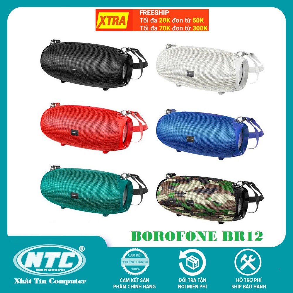 Loa bluetooth cao cấp Borofone BR12 Amplio công suất 10W, Bass hay, kết nối TWS - Hàng chính hãng