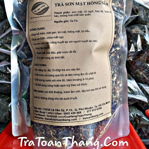 TRÀ SƠN MẬT HỒNG SÂM , GIÚP THANH NHIỆT, HỖ TRỢ ĐIỀU TRỊ MẤT NGỦ, HẠ MỠ MÁU