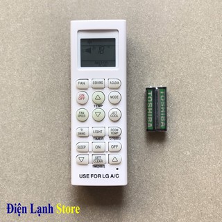 REMOTE ĐIỀU KHIỂN MÁY LẠNH LG E09SQ - ĐIỀU KHIỂN ĐIỀU HÒA LG LOẠI TỐT + Tặng Cặp Pin TOSHIBA