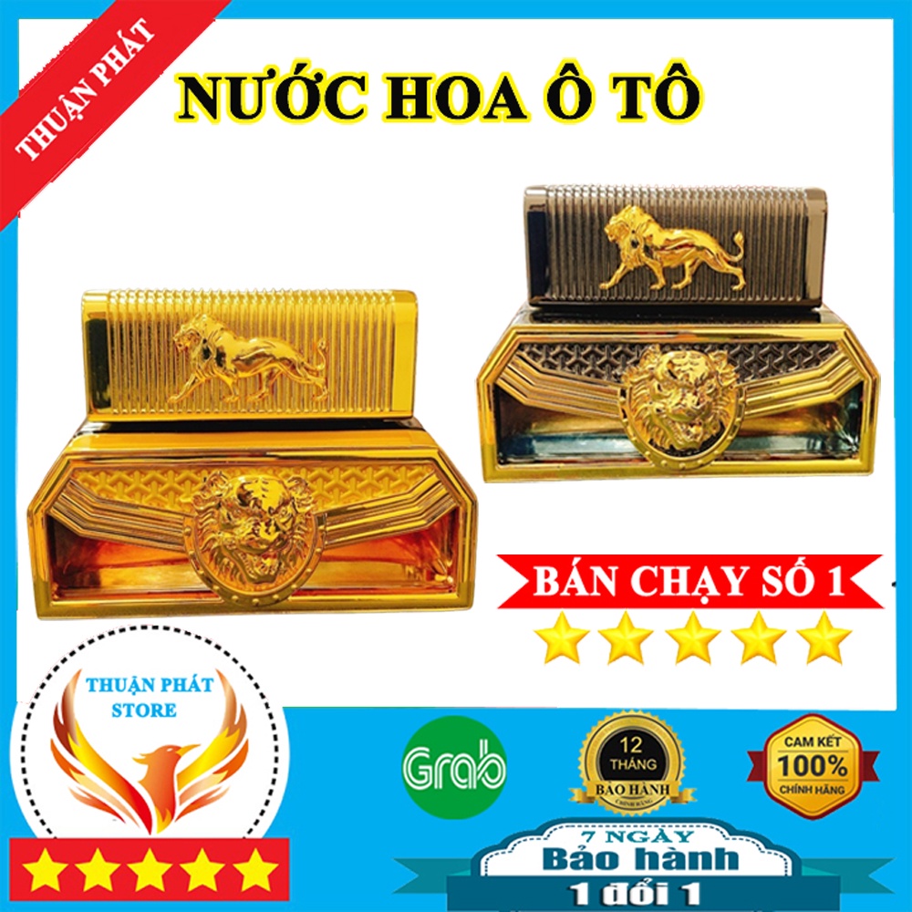 Nước hoa ô tô SƯ TỬ tinh dầu xe hơi cao cấp đặt Taplo khử mùi chống say xe đồ phong thủy chiết xuất từ thực vật