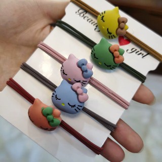 [P50] Dây Buộc Tóc / Cột Tóc Họa Tiết Kitty Xinh Xắn
