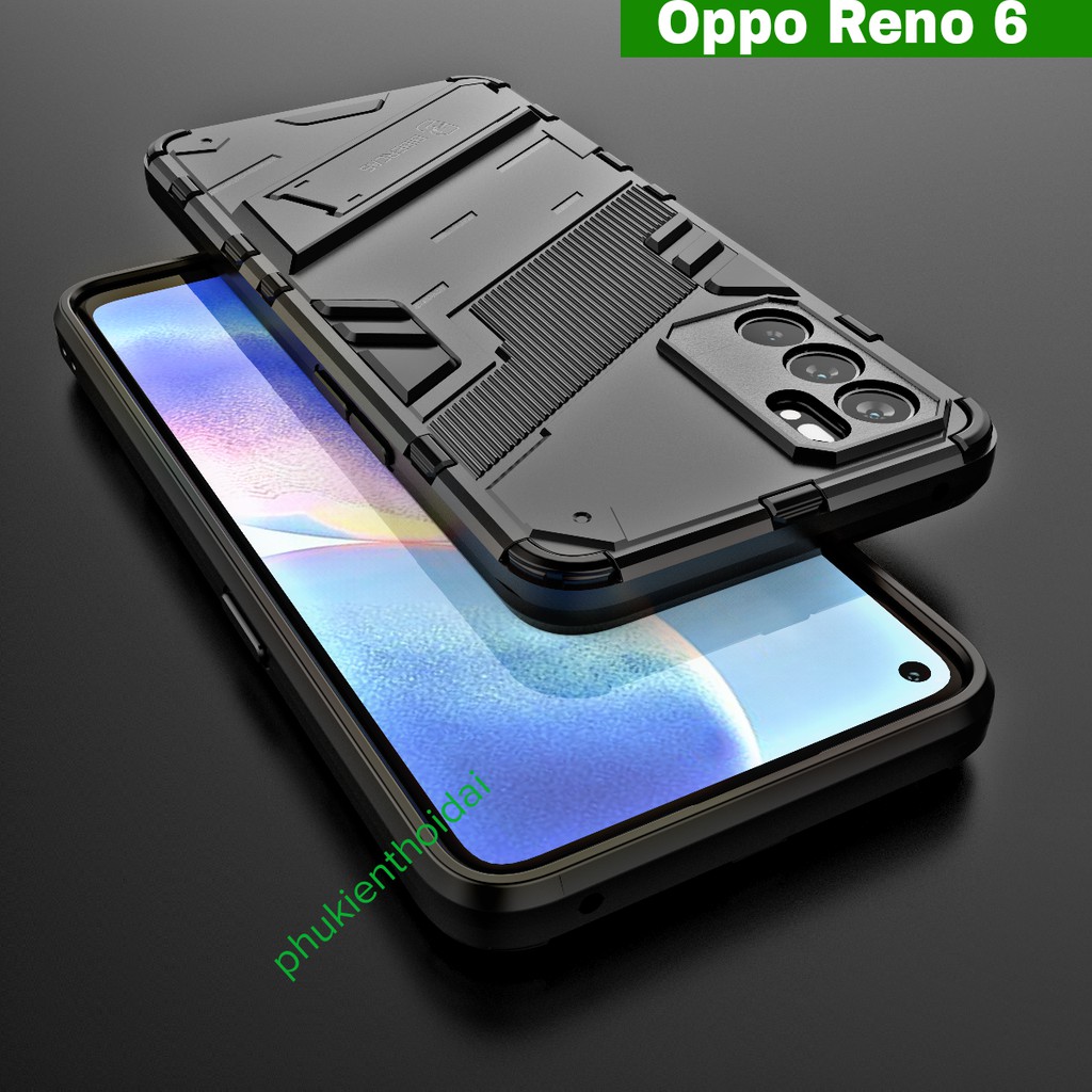 Ốp lưng Oppo Reno 6 5G Iron Man Ver 2 chống sốc giá đỡ xem phim thời trang cao cấp