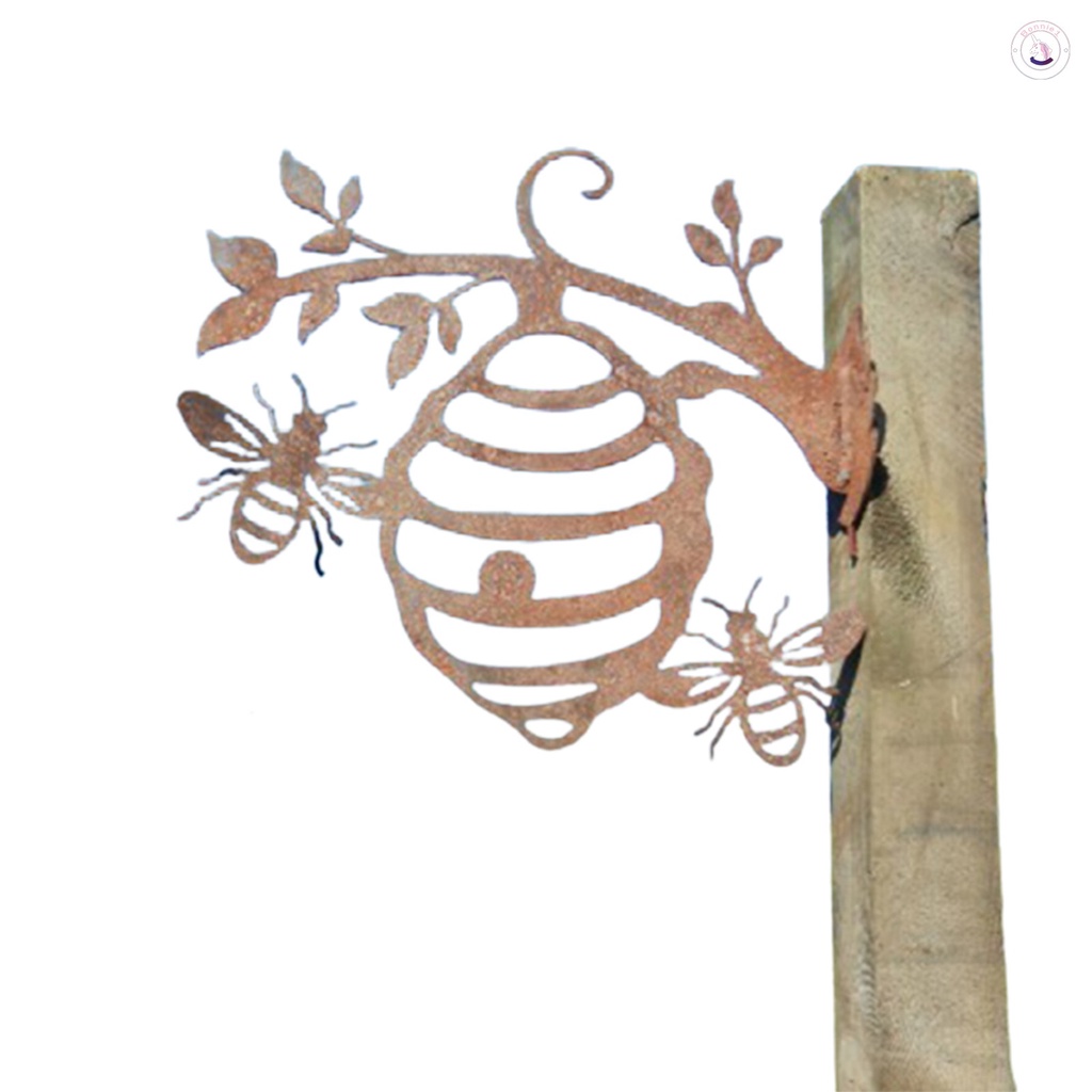 Father's Day Gift Bee Hive Garden Decor Iron Silhouettes Tree Plug-in Ornament