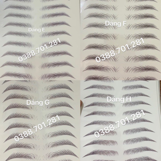 Xăm lông mày 3D - 1 bộ 11 cặp [ Có clip hương dẫn ] | BigBuy360 - bigbuy360.vn