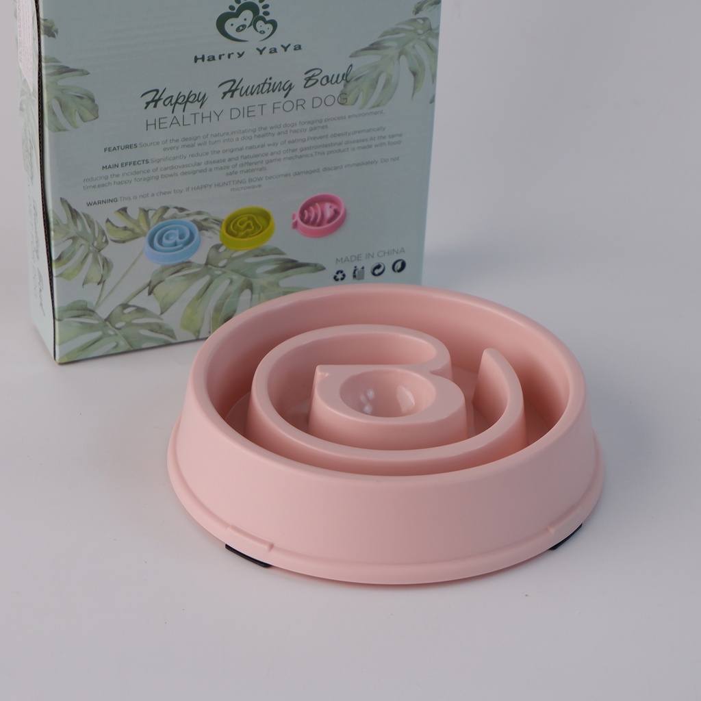 Bát ăn cho chó mèo chống sặc ăn chậm giảm nghẹn cỡ lớn lapeta chữ a còng