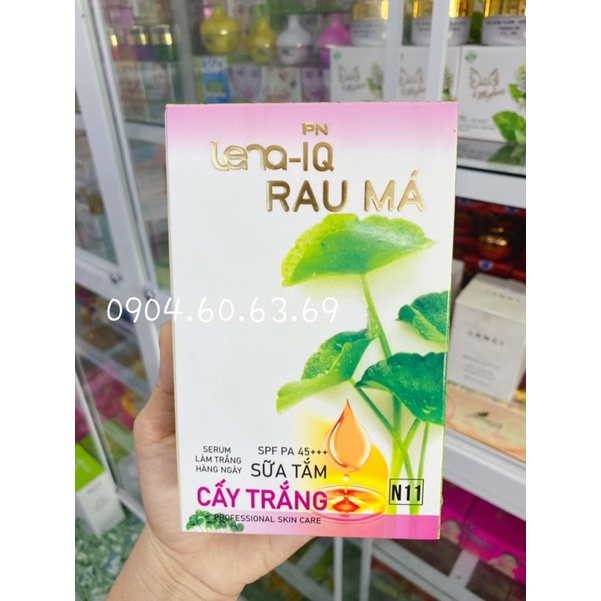 Sữa Tắm Trắng Lena IQ Rau Má Cấy Trắng Hàng Ngày 350g