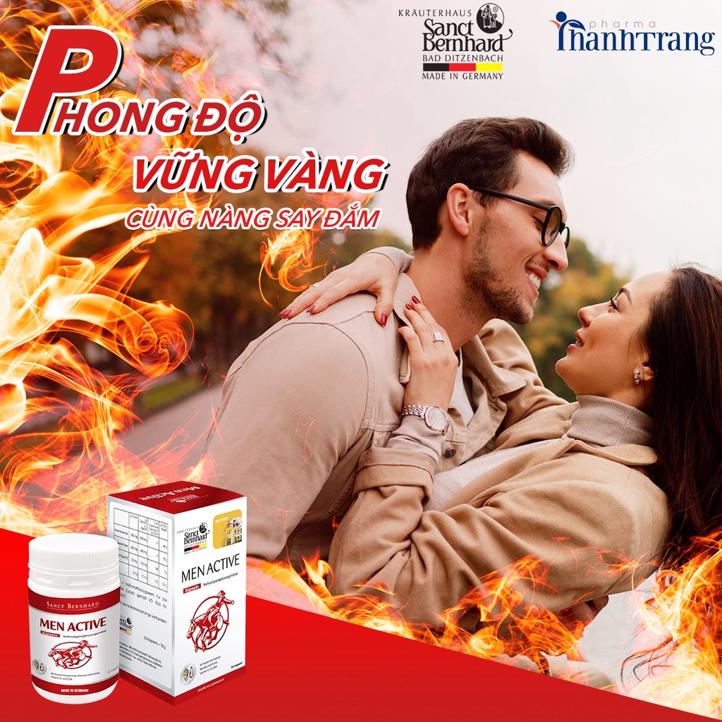 Viên uống tăng cường sinh lý nam giới Men Active Kapseln bổ thận tráng dương 30 viên Đức