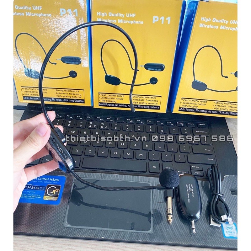 Mic trợ giảng không dây đa năng UHF APORO sóng  UHF phù hợp tất cả dòng máy hỗ trợ mic