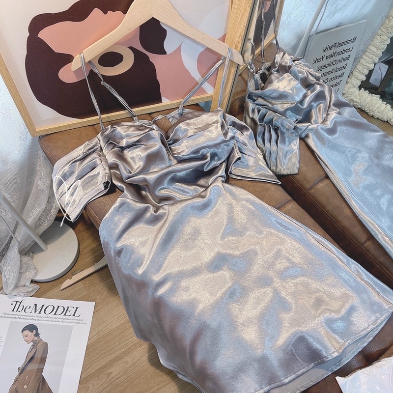 ĐẦM PHI CỔ ĐỔ RỚT VAI RÚT DÂY LƯNG