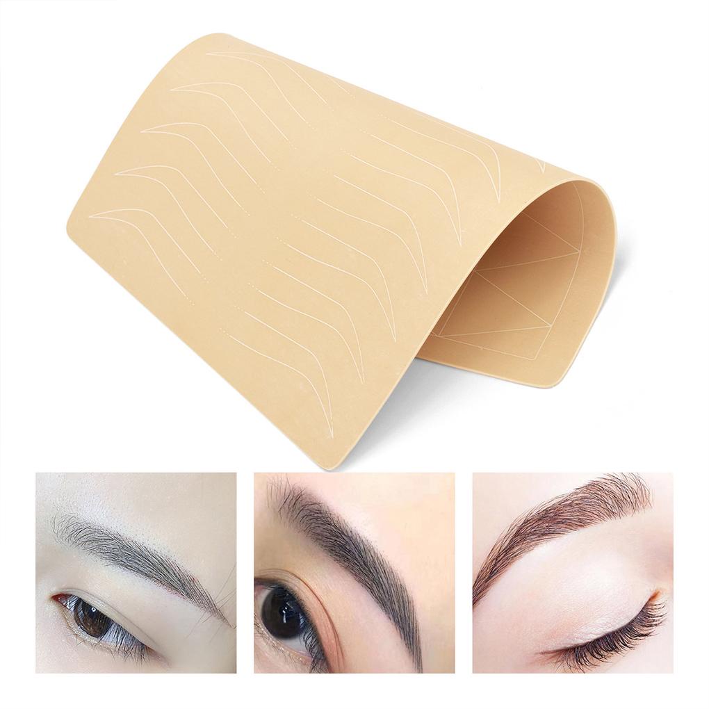 Set 5 Miếng Silicone Linh Hoạt Tập Vẽ Lông Mày Chuyên Nghiệp Hai Mặt Không Mực